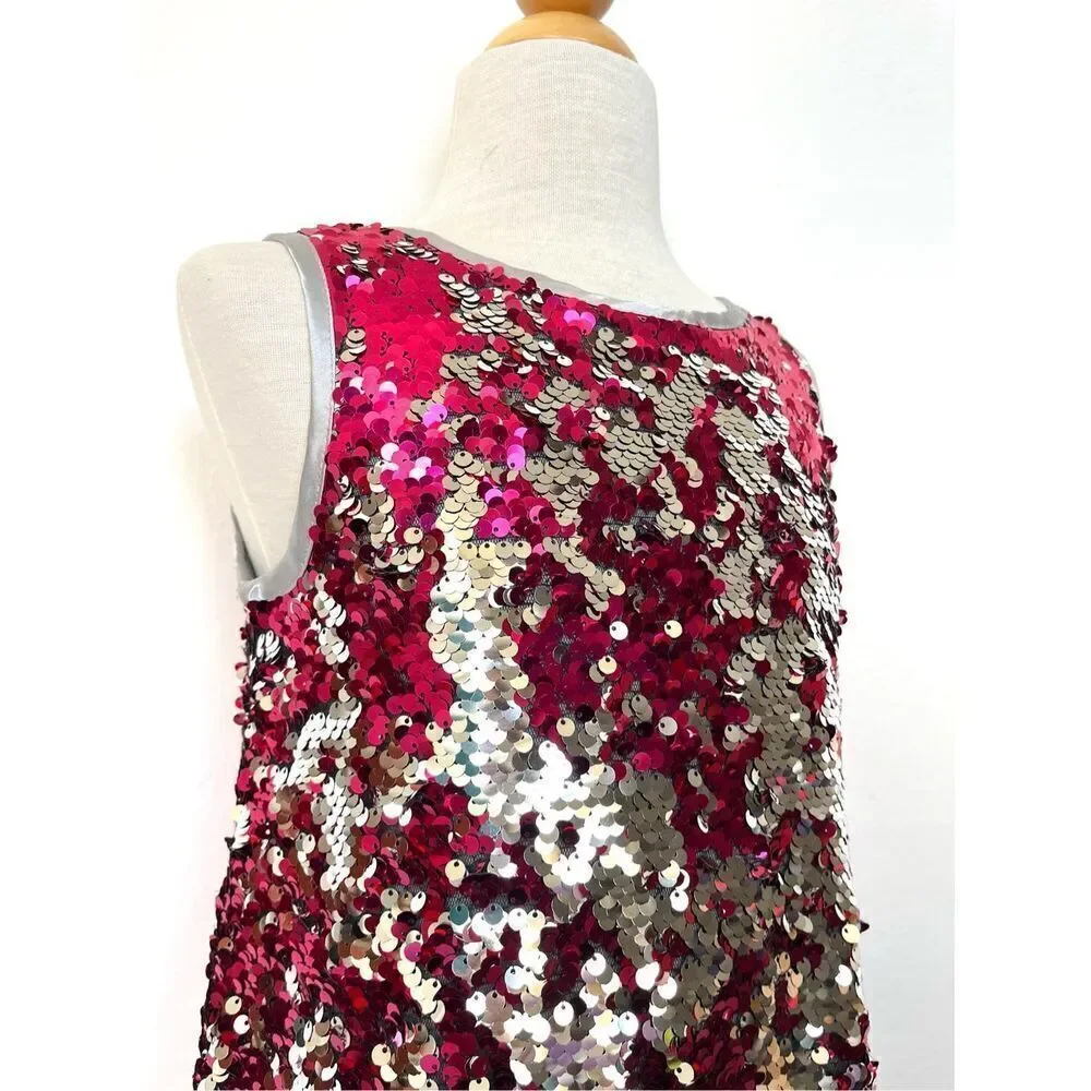 NEW Lavender by Us Angels Girls 7/8 Reversable Sequin Sleeveless Party Dress